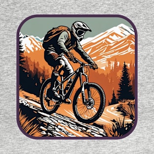 Mountain Biker on the Trail. T-Shirt